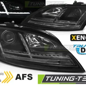 Disponibil imediat FARURI XENON LED DRL BLACK SEQ pentru AUDI TT 2006-2010 8J cu AFS