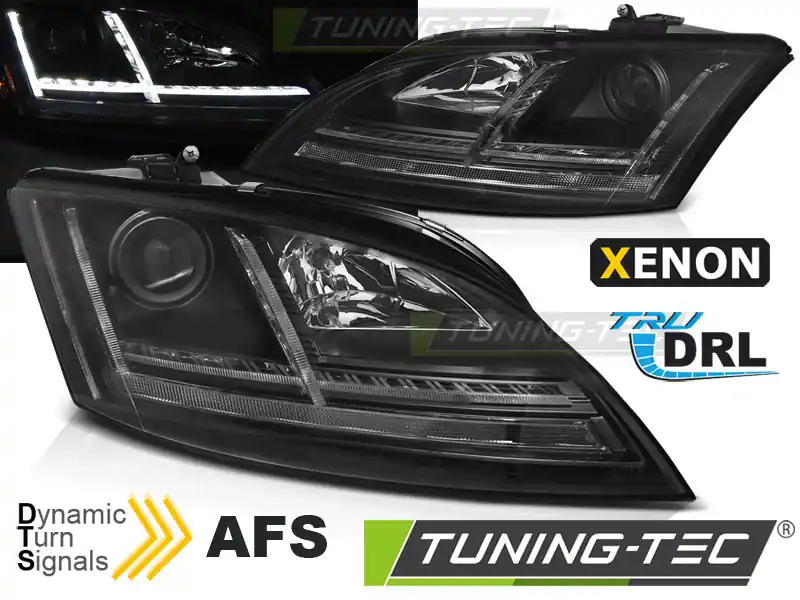 Disponibil imediat FARURI XENON LED DRL BLACK SEQ pentru AUDI TT 2006-2010 8J cu AFS