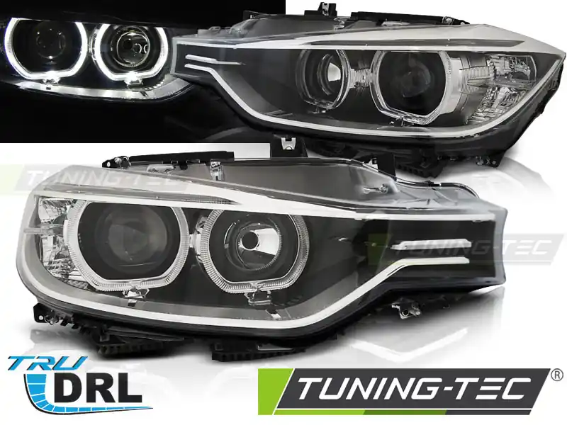 FARURI ANGEL EYES LED NEGRU pentru BMW F30/F31 10.11 – 05.15 Transport gratuit