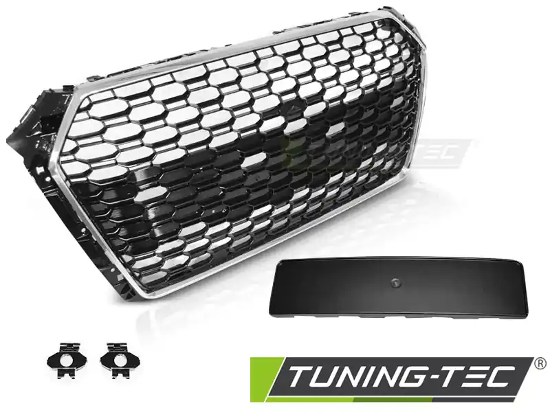 Premium GRILĂ SPORT CROMĂ NEGRU PDC pentru AUDI A4 B9 2015-2019