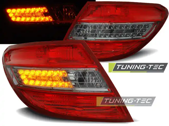 Livrare expres SPATE LED ROȘU FUM pentru MERCEDES C-KLASA W204 SEDAN 2007-2010