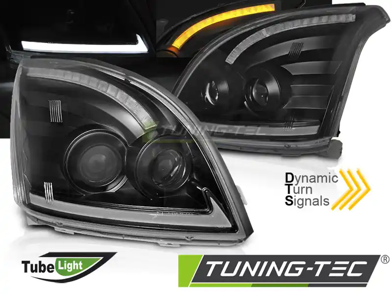 TOYOTA LAND CRUISER 120 2003-2009 TUB LUMINA SEQ LED NEGRU Cel mai bun preț