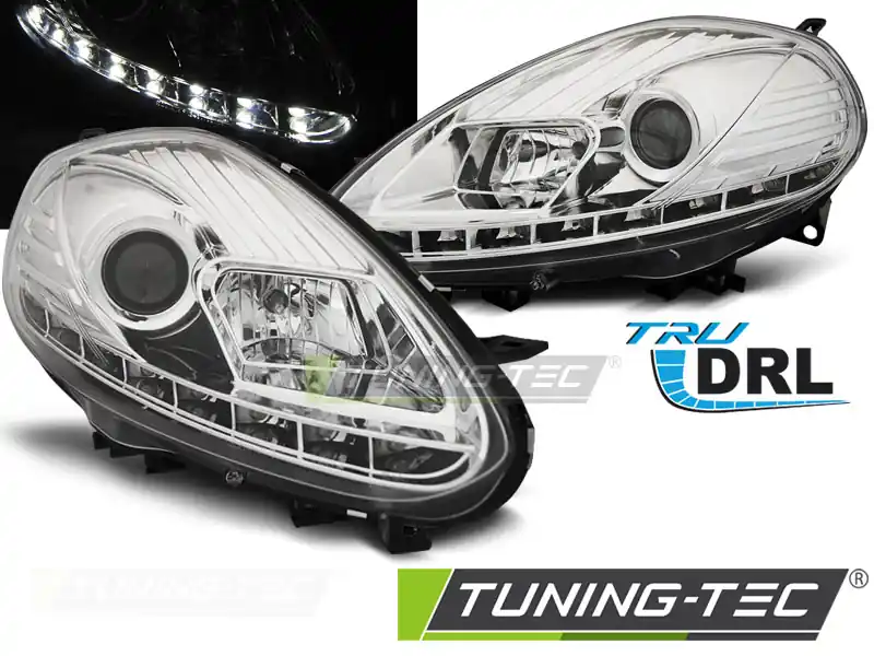 FIAT PUNTO EVO 10.2009-2012 LED DRL CROMAT Ieftin