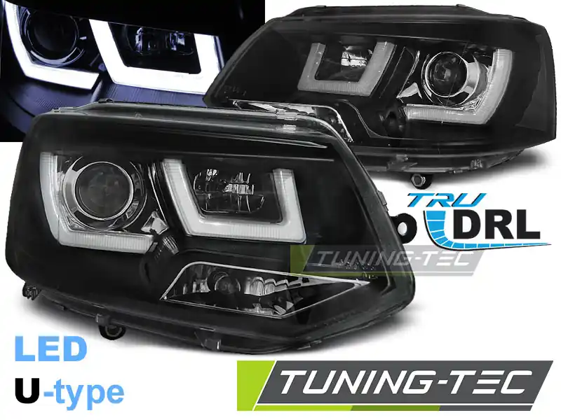 FARURI U-LED LIGHT BLACK pentru VW T5 2010-2015 Reducere