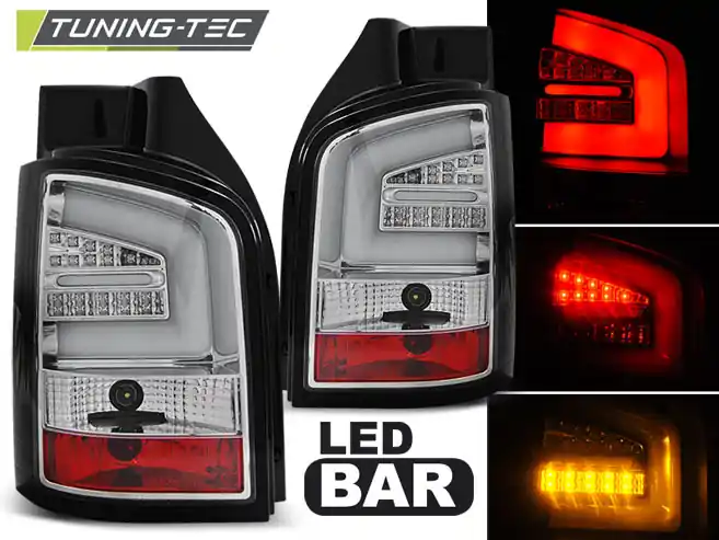 Retur gratuit LAMPURI SPATE CROMATE cu LED-uri pentru VW T5 04.2003-2009