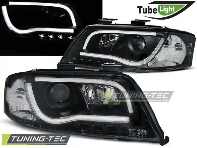 Calitate înaltă FARURI TUBE LIGHT NEGRU pentru AUDI A6 06.2001-2005.04