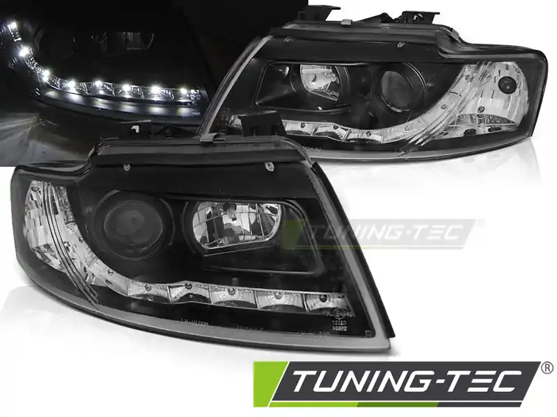 Super ofertă FARURI DAYLIGHT BLACK pentru AUDI A4 B6 CABRIO 2002-2006