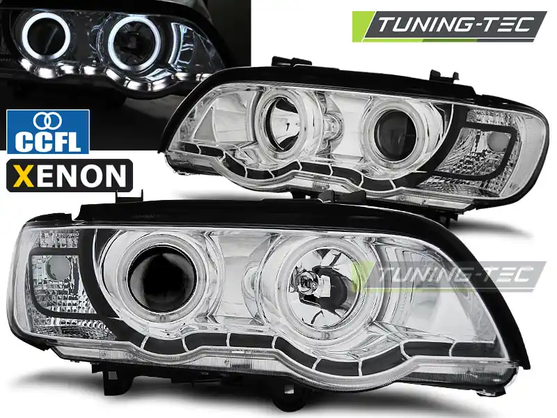 FARURI XENON ANGEL EYES CROM pentru BMW X5 E53 09.1999-2010.03 Nu rata