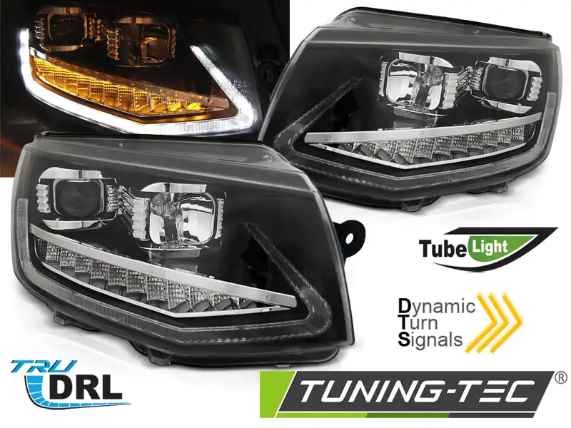 FARURI TUBE LIGHT DRL BLACK SEQ pentru VW T6 2015-2019 Bestseller