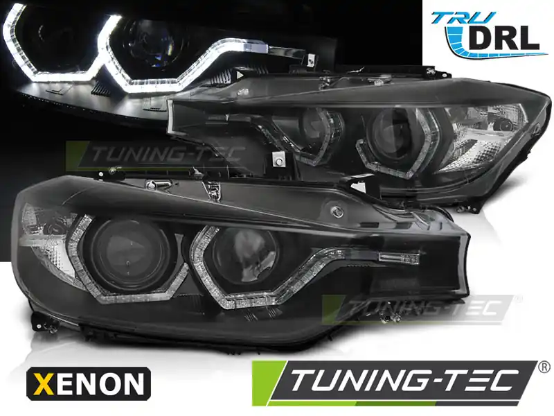 Ofertă FARURI XENON ANGEL EYES LED DRL NEGRU pentru BMW F30/F31 10.11 – 05.15