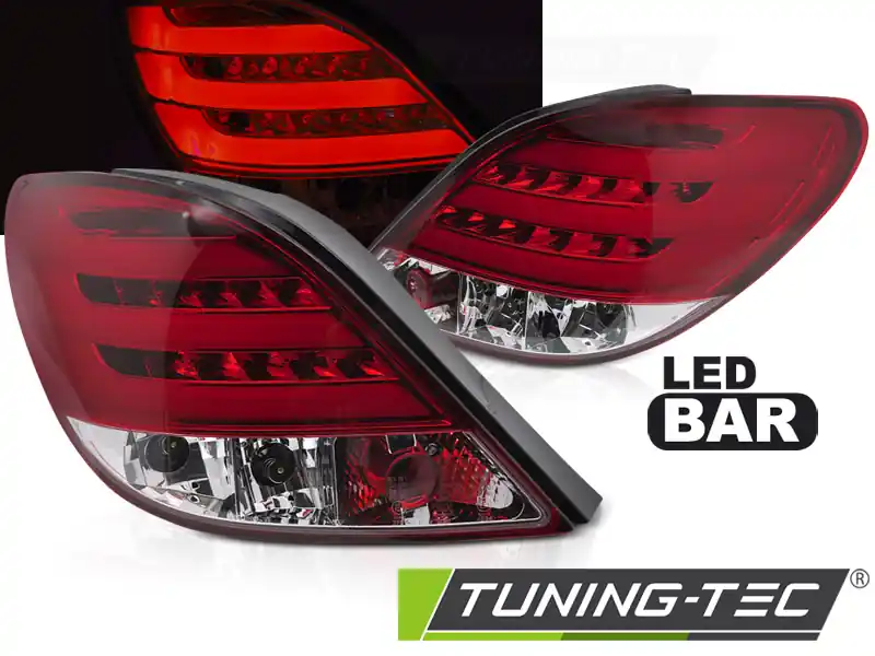 Ofertă limitată PEUGEOT 207 3D/5D 05.2006-2006.09 BARĂ LED ROȘU ALB
