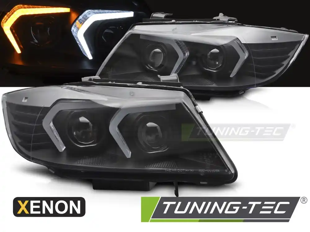 Reducere de preț FARURI XENON LED NEGRU pentru BMW E90/E91 LCI 2009-2011