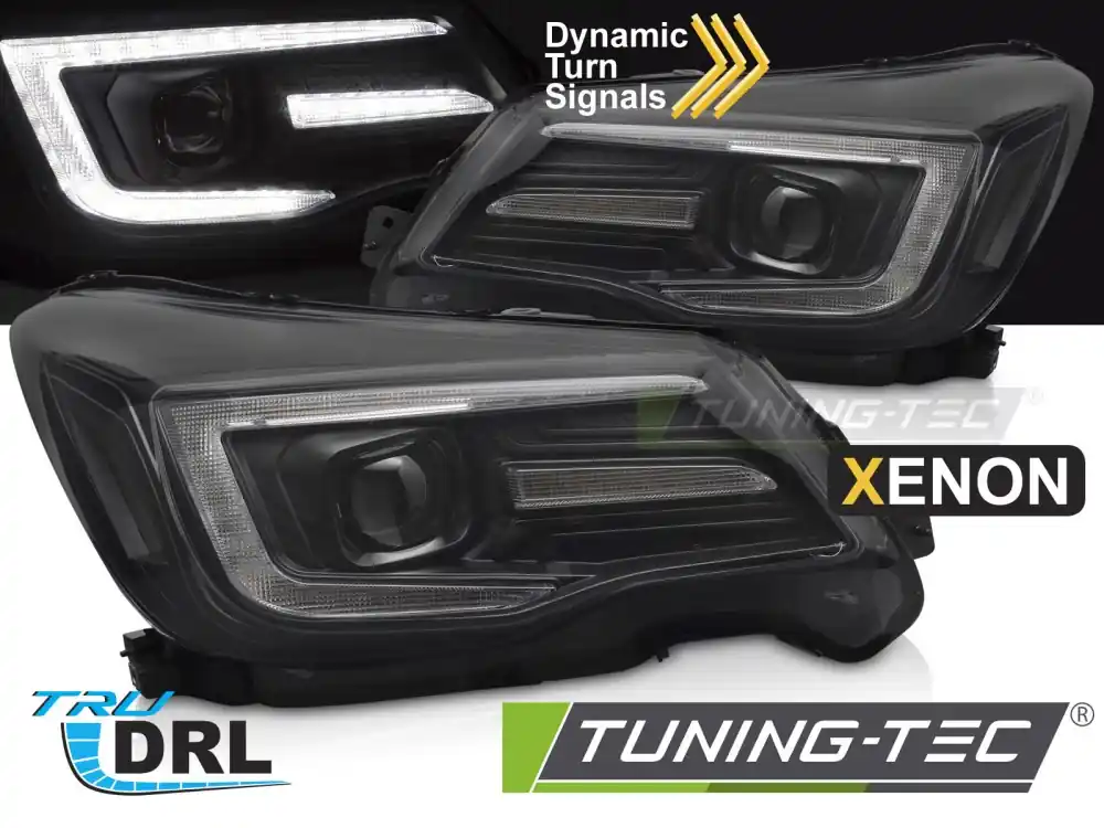 Doar azi FARURI XENON TUBE LIGHT DRL BLACK pentru SUBARU FORESTER IV 2013-2018