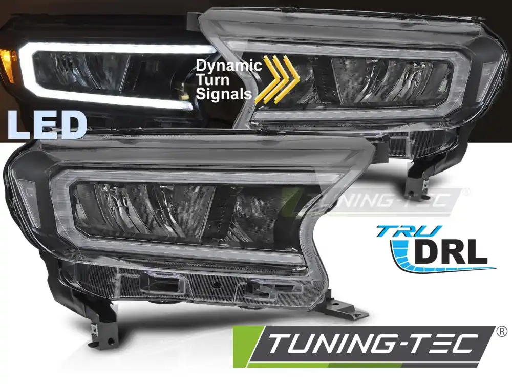 Ofertă specială FARURI LED NEGRE pentru FORD RANGER V 2016-2022