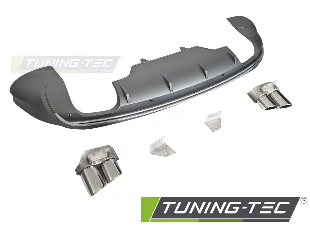 DIFUSOR TWIN OUTLET PDC SILVER SPORT S STYLE pentru AUDI Q5 8R 2008-2012 Mai ieftin