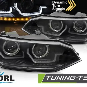 VW POLO VI 2G 2017-2021 SEQ LED DRL NEGRU Chilipir