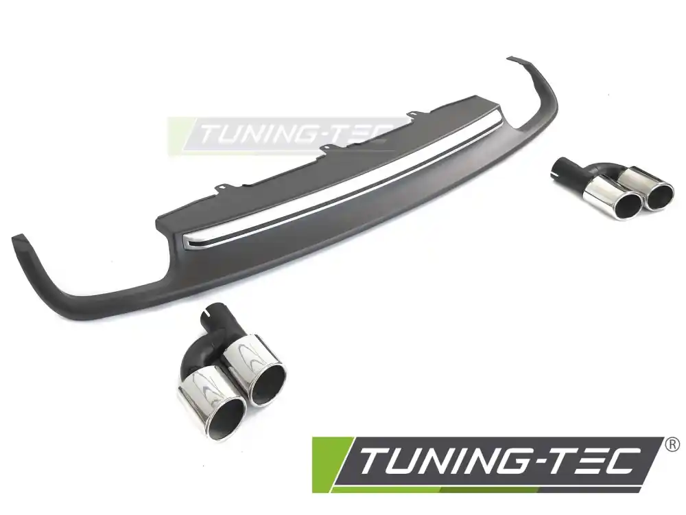Preț redus DIFUSOR TWIN OUTLET SILVER SPORT STYLE pentru AUDI A6 C7 2011-2014