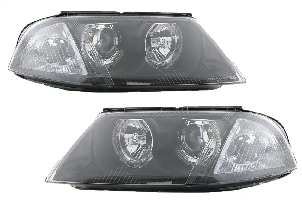 Reducere Faruri compatibil cu VW Passat 3BG B5 (09.2000-03.2005) Angel Eyes Negru
