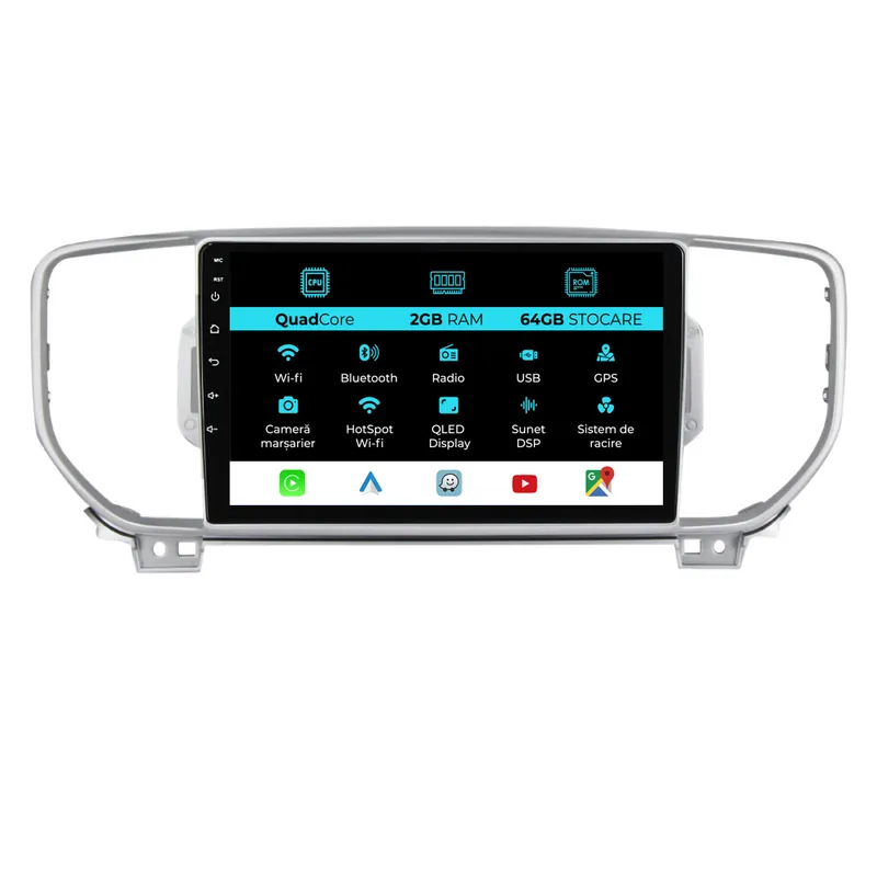Super ofertă Navigatie Dedicata Kia Sportage (2016-2020), 9Inch, 2Gb Ram, 64Gb Stocare, Carplay