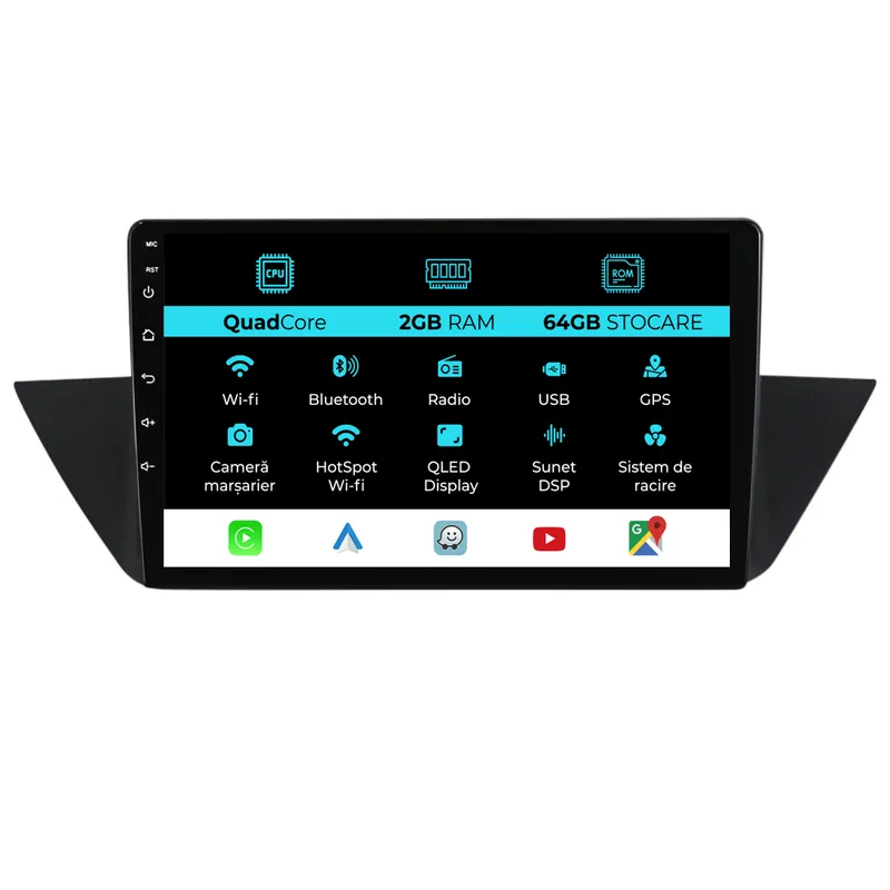 Navigatie Dedicata BMW X1 E84 (2009-2015), 10Inch, 2Gb Ram, 64Gb Stocare, Carplay Livrare gratuită