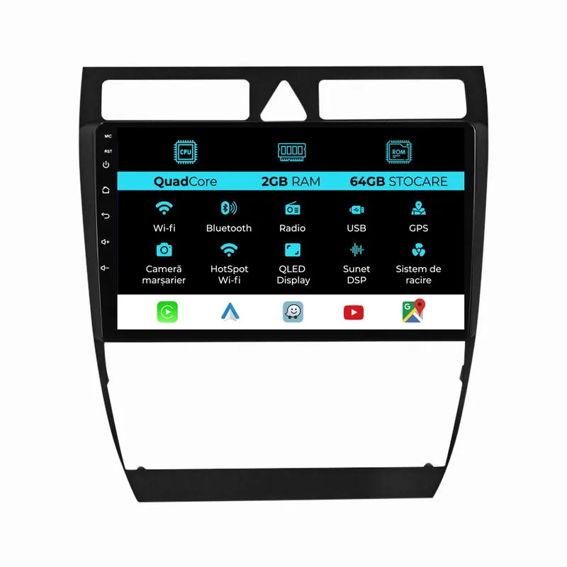 Reduceri Navigatie Dedicata Audi A6 C5 (2000-2004), 9Inch, 2Gb Ram, 64Gb Stocare, Carplay