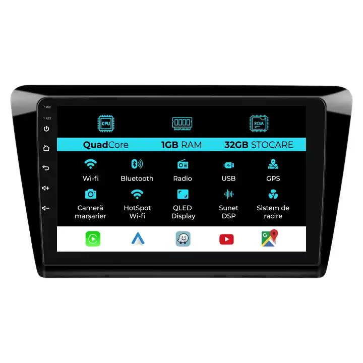 Navigatie Dedicata Seat Toledo (2013 – 2023) 9 Inch, 1Gb Ram, 32Gb stocare, Carplay Mai ieftin
