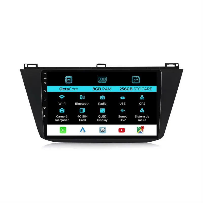 Navigatie Dedicata Volkswagen Tiguan (2016 – 2023) 10 Inch, 8Gb Ram, 256Gb stocare, Carplay Cel mai vândut