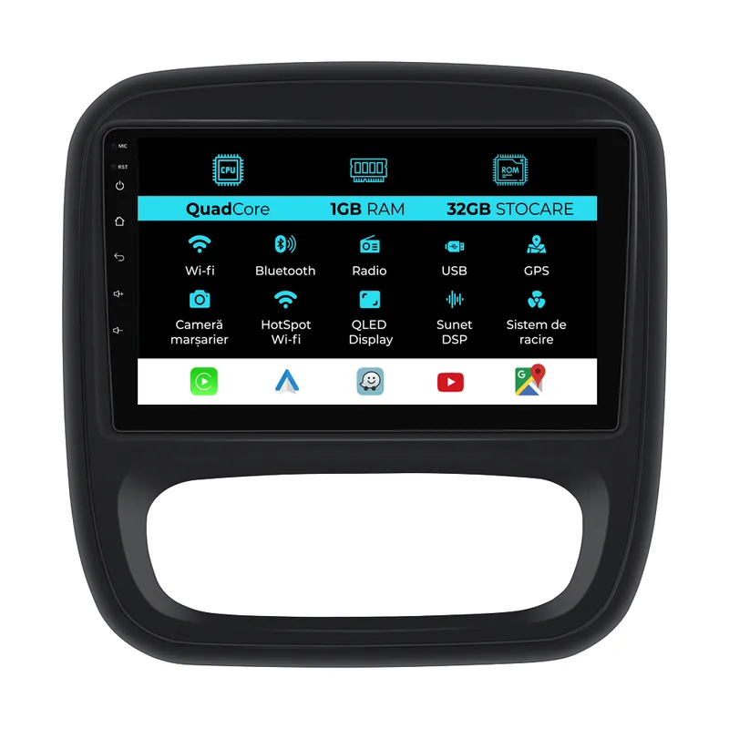Navigatie Dedicata Opel Vivaro Renault Trafic Fiat Talento (2014 – 2018), 9 Inch, 1Gb Ram, 32Gb stocare, Carplay Ofertă