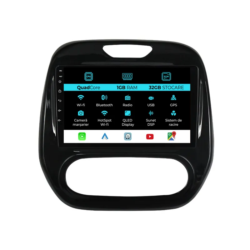 Cumpărături sigure Navigatie Dedicata Renault Captur (2013-2020), 9Inch, 1Gb Ram, 32Gb Stocare, Carplay