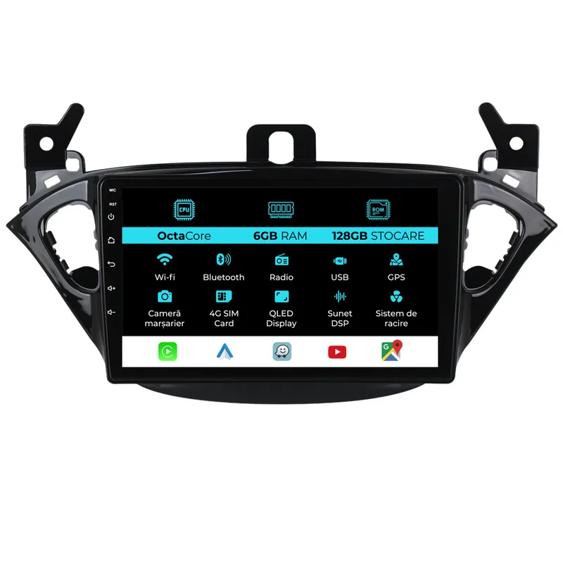 Navigatie Dedicata Opel Corsa E Adam (2012 – 2019), 9Inch, 6Gb Ram, 128Gb Stocare, Carplay Livrare expres