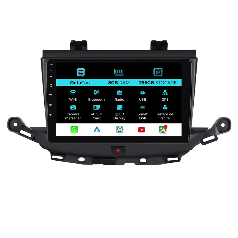 Retur ușor Navigatie Dedicata Opel Astra K (2016 – 2021) 9 Inch, 8Gb Ram, 256Gb stocare, Carplay
