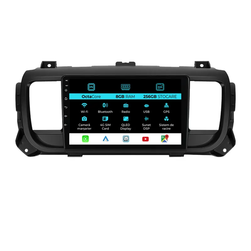 Cel mai bun preț Navigatie Dedicata Peugeot Expert Citroen Jumpy 3 (2016-2021), 9Inch, 8Gb Ram, 256Gb Stocare, Carplay