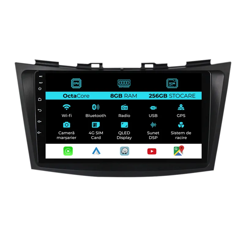 Navigatie Dedicata Suzuki Swift (2010-2017), 9Inch, 8Gb Ram, 256Gb Stocare, Carplay Ieftin
