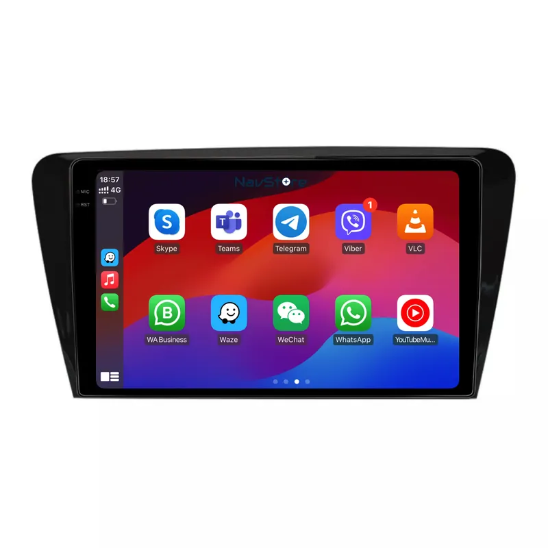 Navigatie Android Dedicata Skoda Octavia 3 (2013-2018) Display 2K, 8Gb Ram, 256Gb stocare, Bluetooth, WiFi, Waze, Carplay Bestseller
