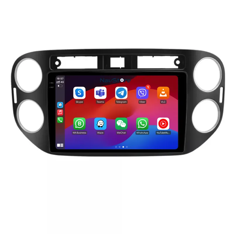 Navigatie Android Dedicata Volkswagen Tiguan (2011-2016), Display 2K, 4Gb Ram, 64Gb Stocare, Bluetooth, WiFi, Carplay Ofertă limitată