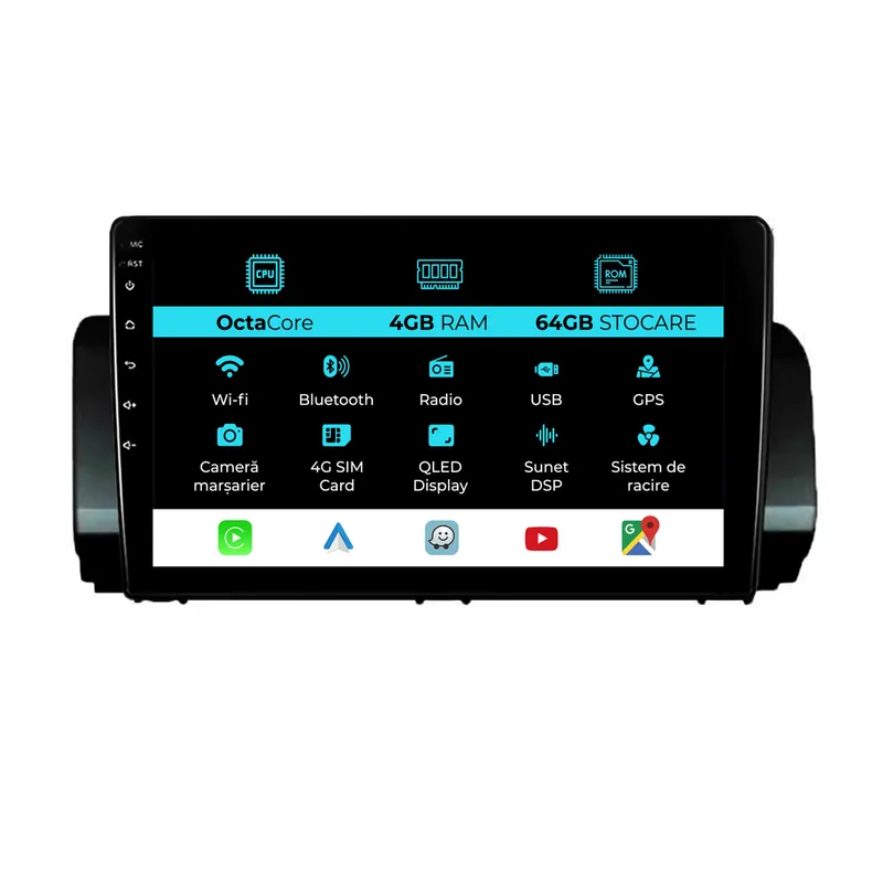 Reducere specială Navigatie Dedicata Dacia Logan Sandero Jogger (2021-2023), 9Inch, 4Gb Ram, 64Gb Stocare, Carplay
