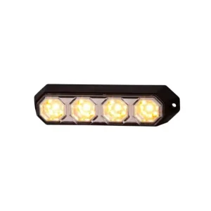 Lampă avertizare tip stroboscop, Horpol, 4 LED, lumină portocalie, 12/24V Calitate înaltă