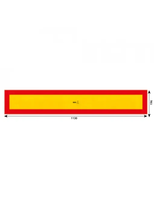 Disponibil imediat Placa reflectorizanta galben/ rosu 1130x196 mm suport aluminiu hico