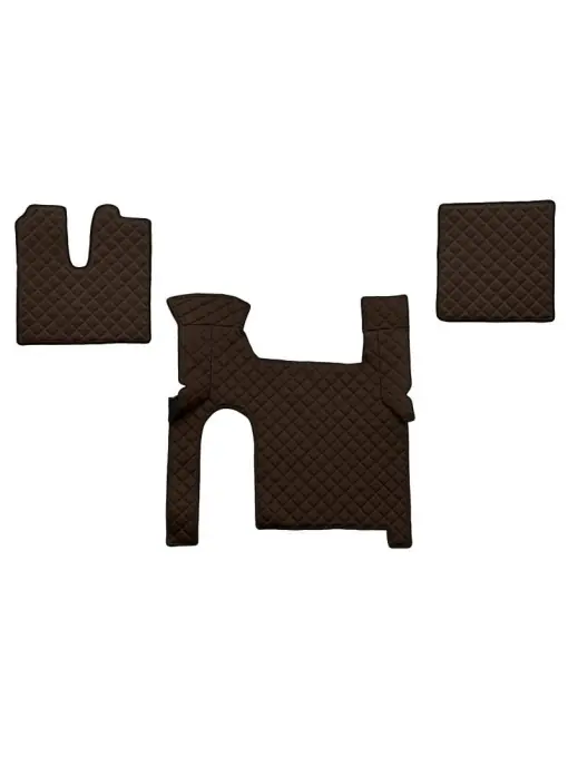 Expediere rapidă Set 3 covorase camion F-Core, Piele-ECO, pentru MAN TGX, transmisie manuala, 2 sertare, Maro