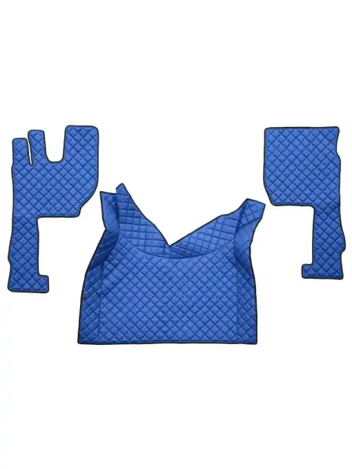 Reducere specială Set 3 covorase camion F-Core, Piele-ECO, pentru VOLVO FH 16 II, transmisie automata, Albastru