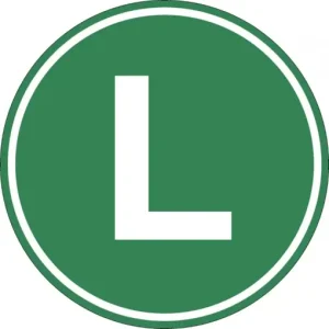 Promoție Eticheta, Autocolant Litera L, Autocolant Camion Litera L, Diamentru 22 cm