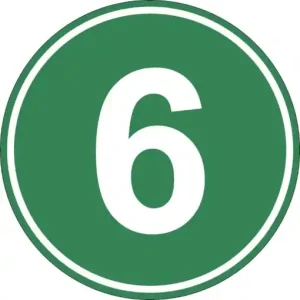 Eticheta, Autocolant Cifra 6, Autocolant Camion Euro 6, Diamentru 22 cm Cel mai vândut