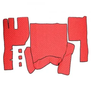 Set Covorase Piele Ecologica Truck Umbrella Pentru Volvo Euro 5 Rosu Chilipir