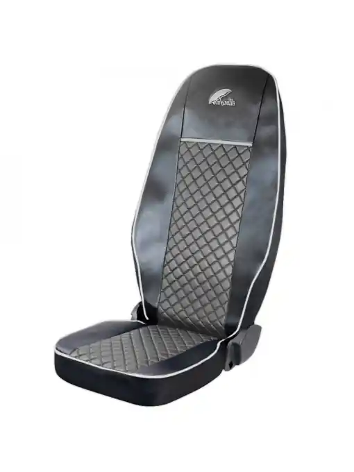 Cumpără online Set huse scaun UMBRELLA pentru SCANIA R SERIE 2006-2020 ECO LEATHER BLACK+GREY