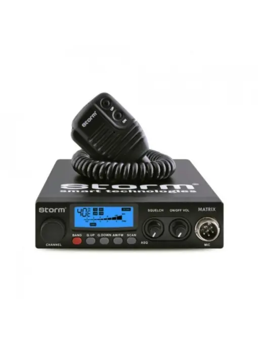 Stație radio CB Storm Matrix 10W, SMD, ASQ, 40 canale AM/FM Reducere extra