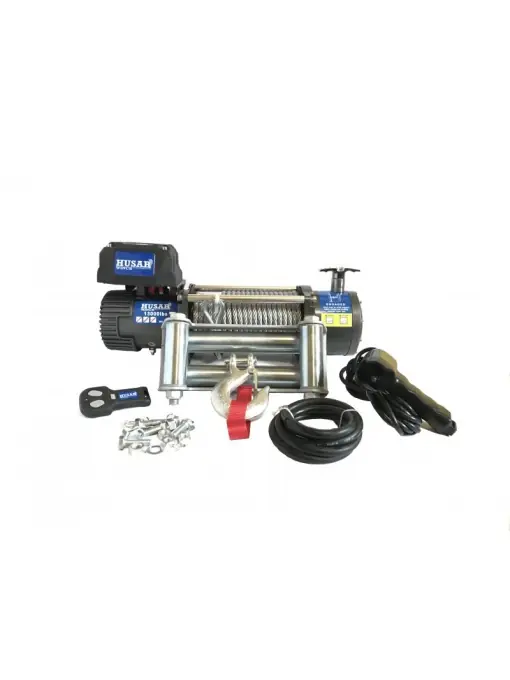 Nu rata Troliu auto Husar Winch 13000Lbs 5897KG cu sufa sintetica telecomanda cu fir si wireless