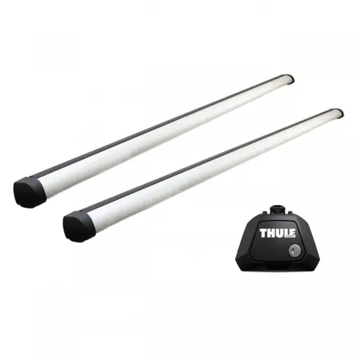 Chilipir Bare transversale Thule Evo Raised Rail Profesional dedicate pentru Dacia Sandero Stepway 2009-2012 cu bare longitudinale inaltate