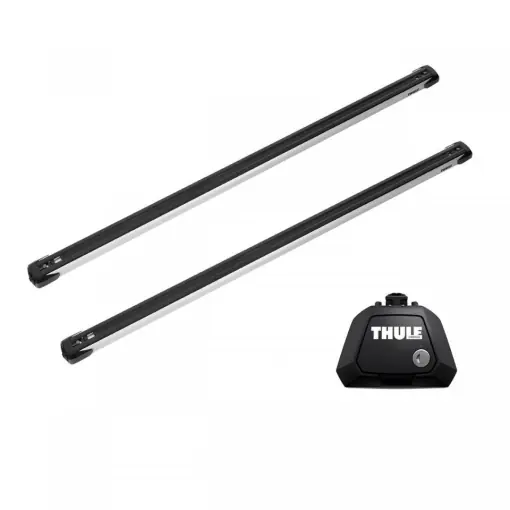 Bare transversale Thule Evo Raised Rail Slidebar dedicate pentru Dacia Sandero Stepway 2009-2012 cu bare longitudinale inaltate Preferatul clienților
