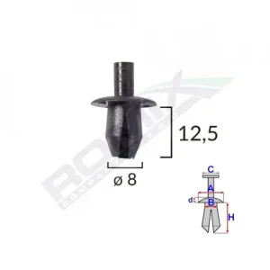 Reducere de preț Clips Fixare Elemente Roata Pentru Dacia Renault - Negru Set 10 Buc