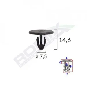 Retur ușor Clips Fixare Protectie Motor Pentru Dacia Renault - Negru Set 10 Buc